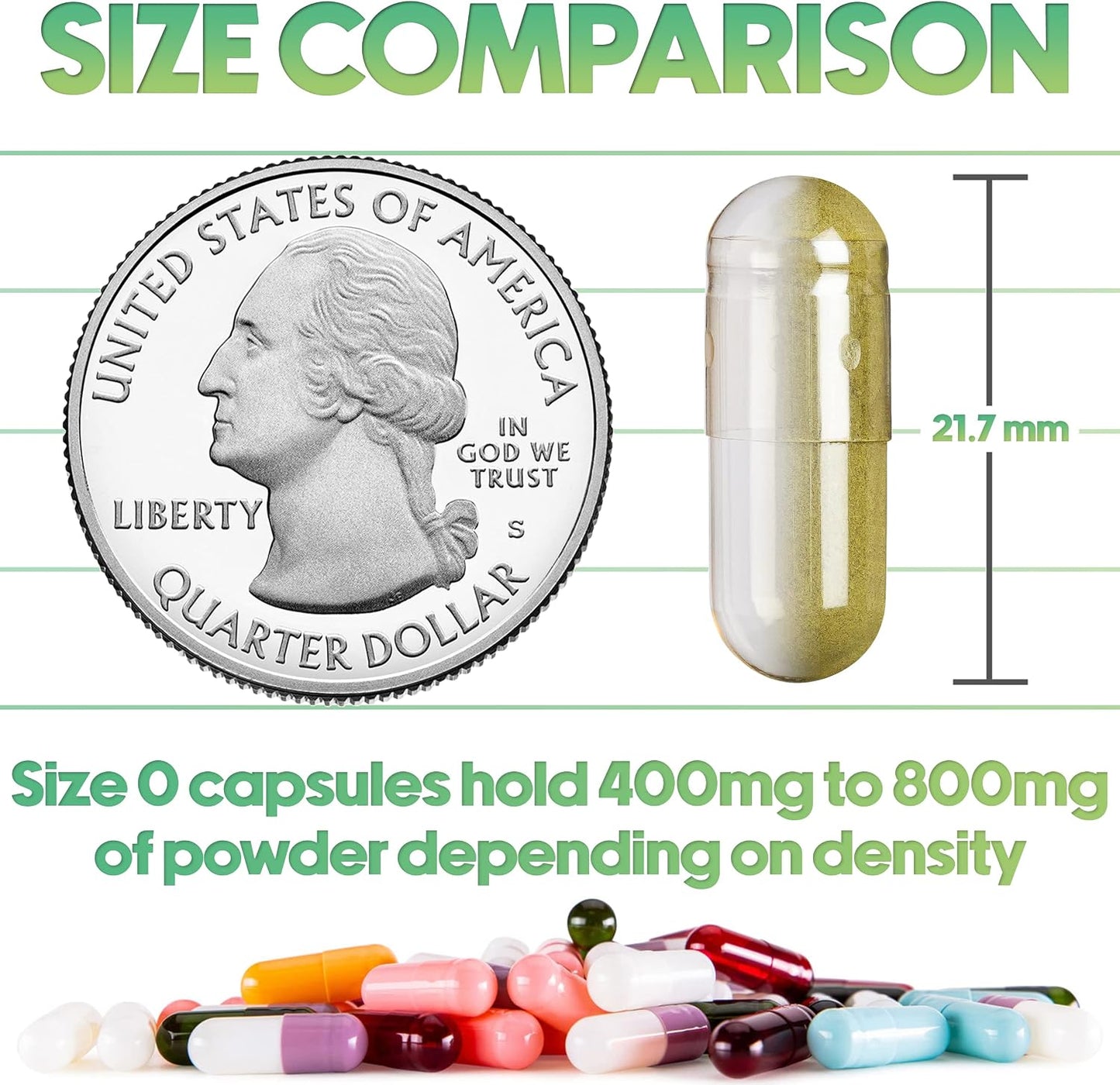 XPRS Nutra Size 0 Empty Capsules - 500 Count Empty Gelatine Capsules - Pills DIY Capsule Filling - Pure Bovine Pill Gel Caps for Do-It-Yourself Supplements (Blue) - görsel 2
