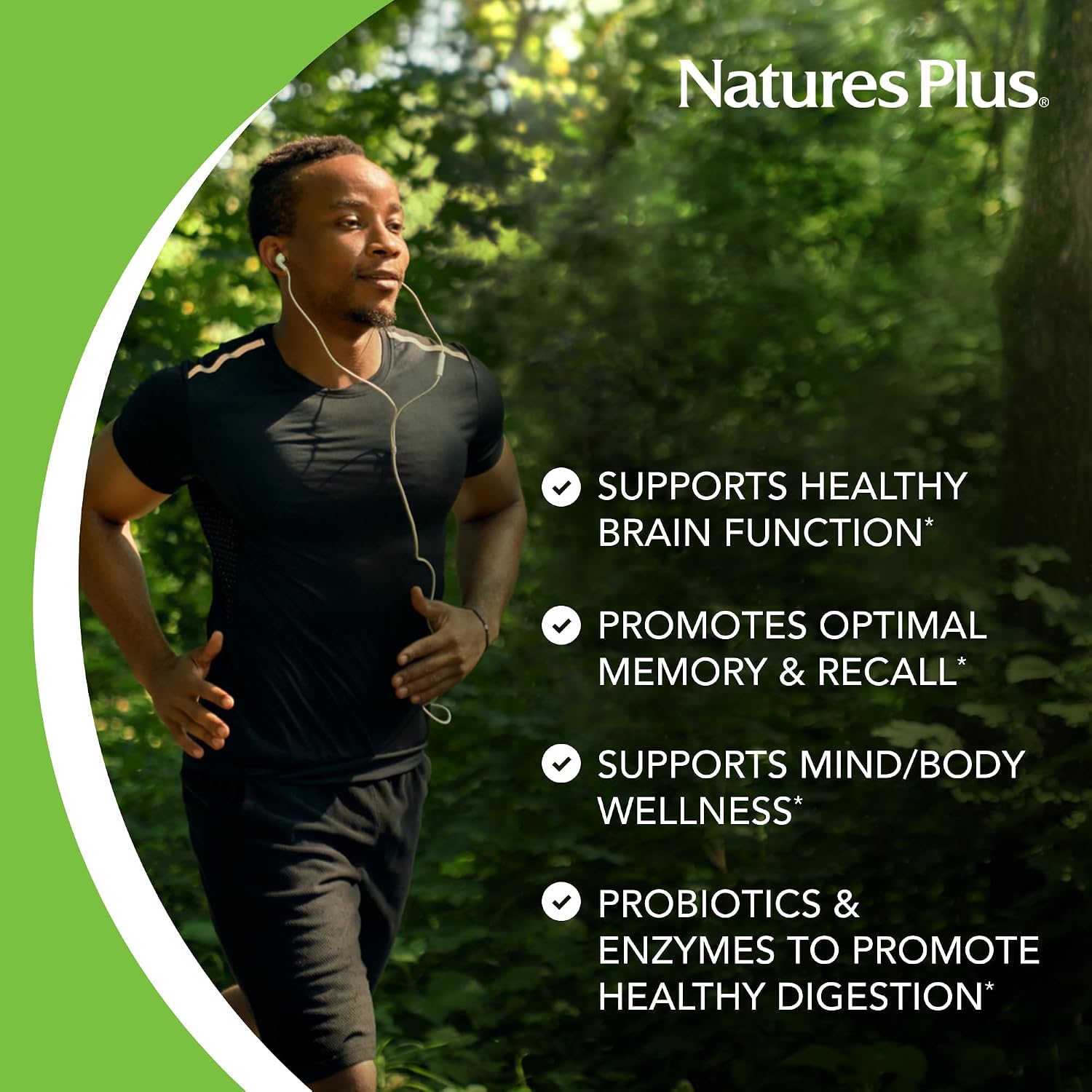 NaturesPlus BrainCeutix Multivitamin Capsules - Cognitive Support with B Vitamins & Minerals, 90 Capsules - görsel 3