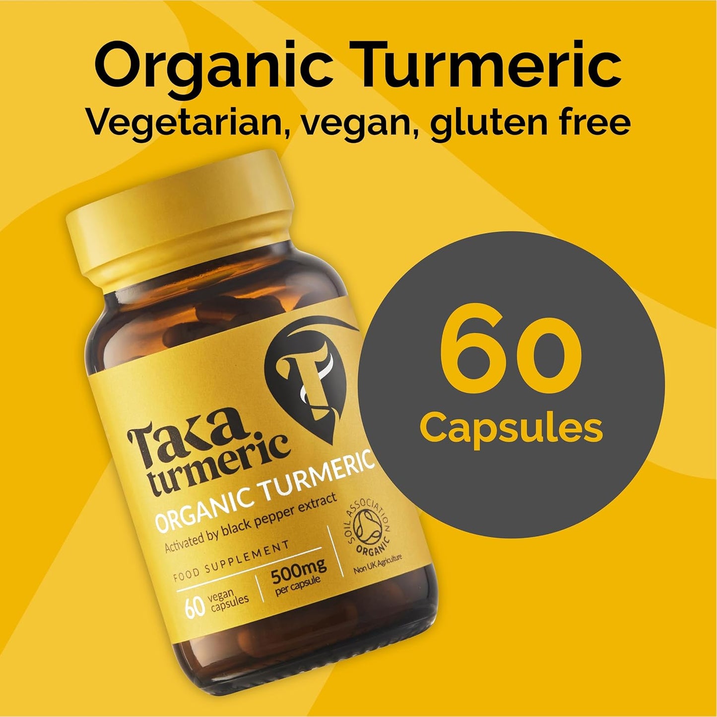 Turmeric & Black Pepper Extract 60 Capsules - görsel 2