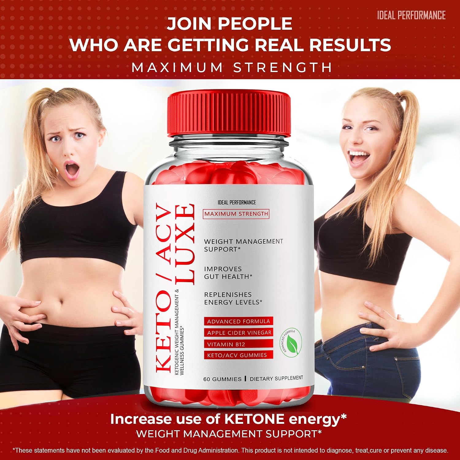 Keto Luxe + Gummies, Keto Luxe ACV Keto Supplement Gummies - Maximum Strength, Keto+ ACV Gummies, All Natural Support Formula, 3 Pack - görsel 7