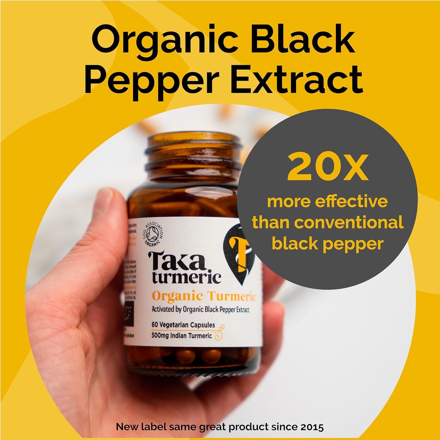 Turmeric & Black Pepper Extract 60 Capsules - görsel 5