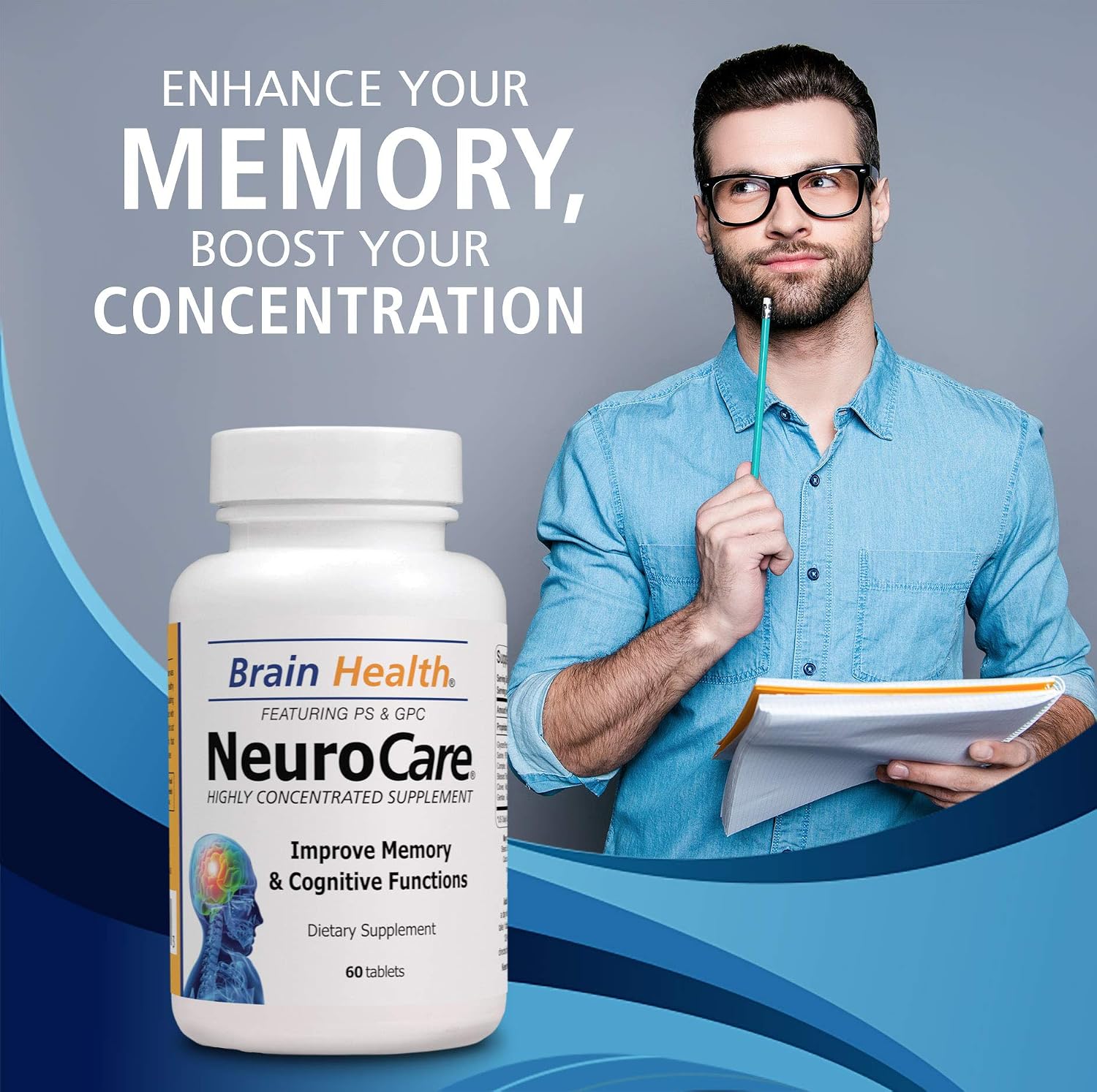 Neuro Care Nootropic Brain Health Supplement - 60 Tablets - görsel 3