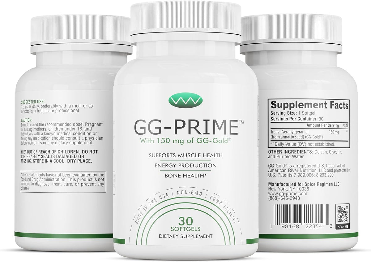 GG-Prime™ Geranylgeraniol Supplement – 150mg – Maintains Bone Density: Through its role in vitamin K2 production, – Image 3