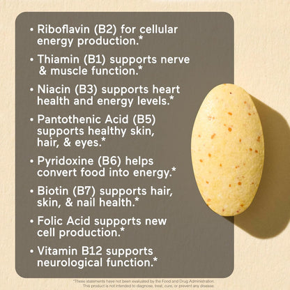 NatureWise Super Vitamin B Complex - with – Vitamin B3 (Niacin) – Supports digestive system and skin health, and – Image 3