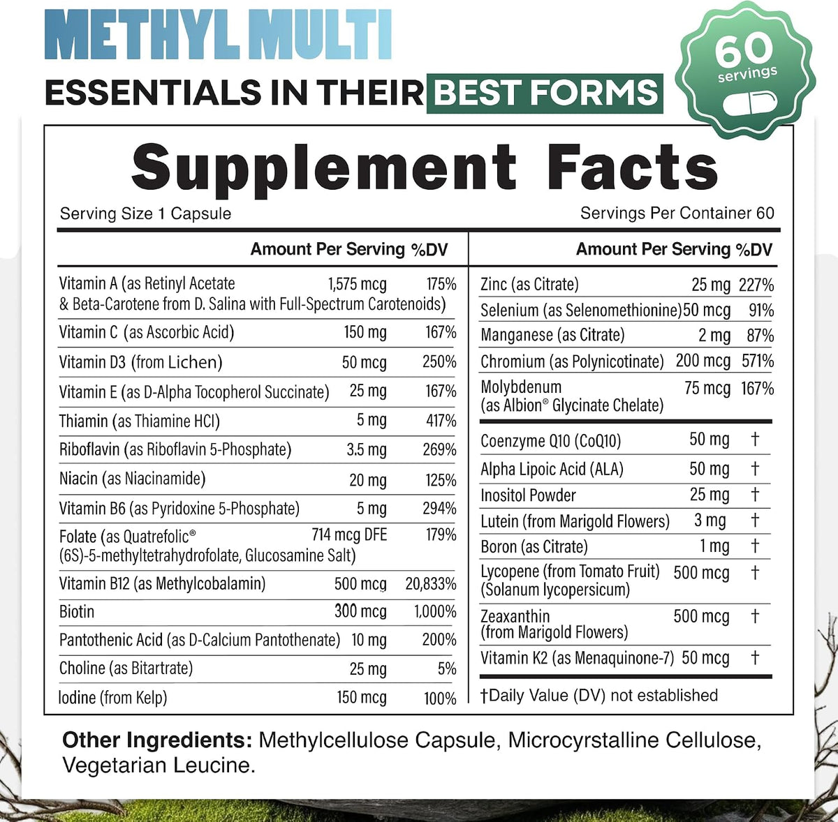 Wild Methylated Multivitamin for Women's & – Free from Unnatural Additives: No artificial flavours, preservatives, – Image 4