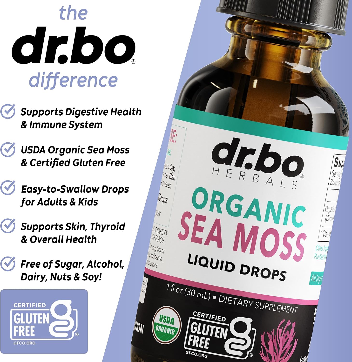 Irish Sea Moss Liquid Drops – Organic, Vegan, Non-GM, Extra Strength - görsel 4