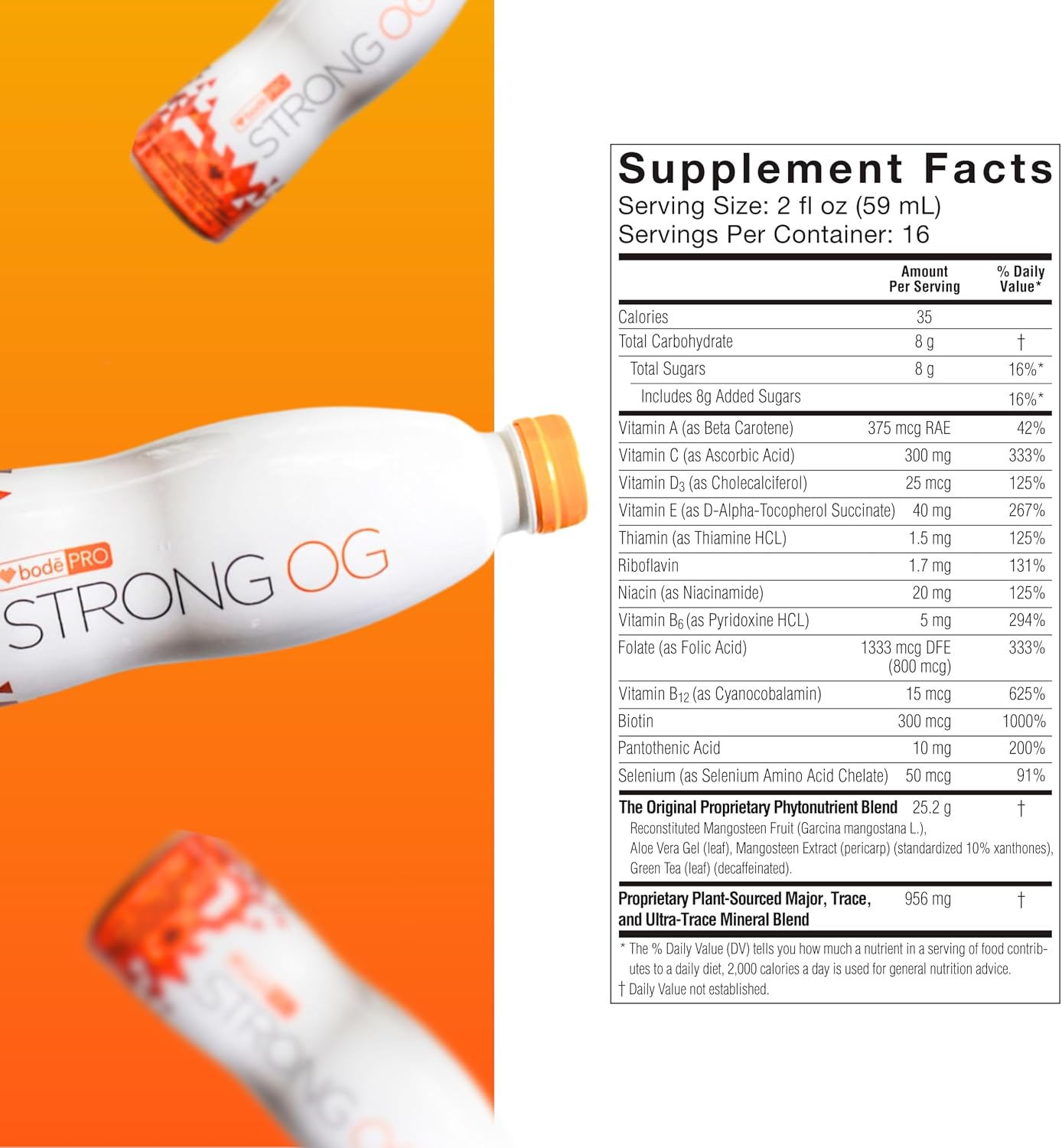 BodePRO Strong OG Liquid Antioxidant Supplement - Vitamins & Minerals, 950 mL - görsel 7