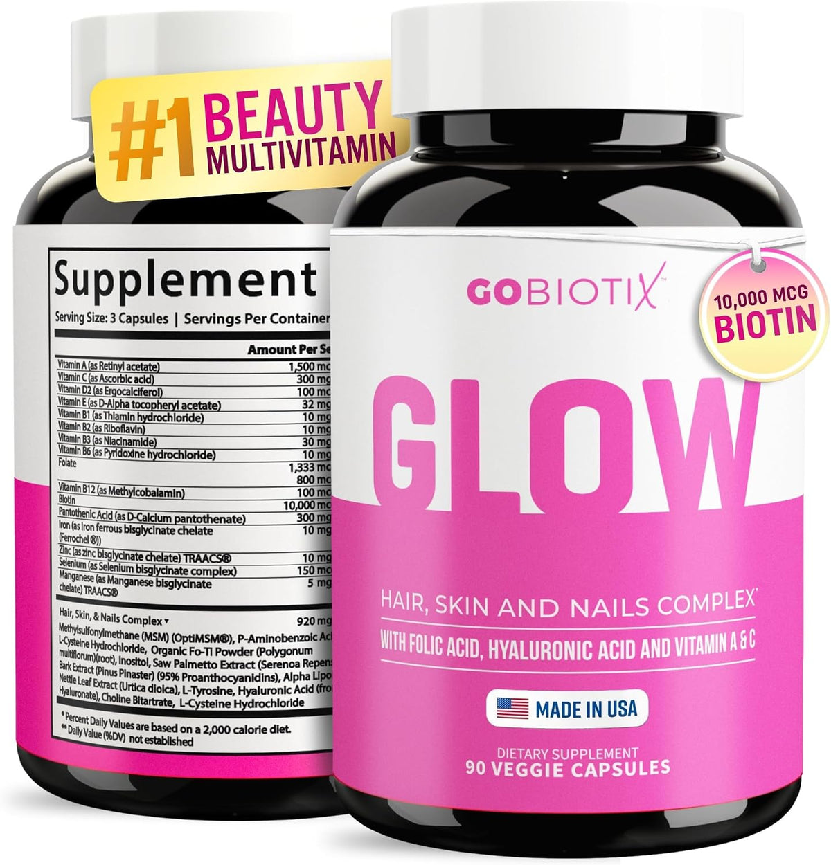 GOBIOTIX Hair, Skin & Nails Vitamins for – Chelated minerals: These are bound to amino acids for superior – Image 10