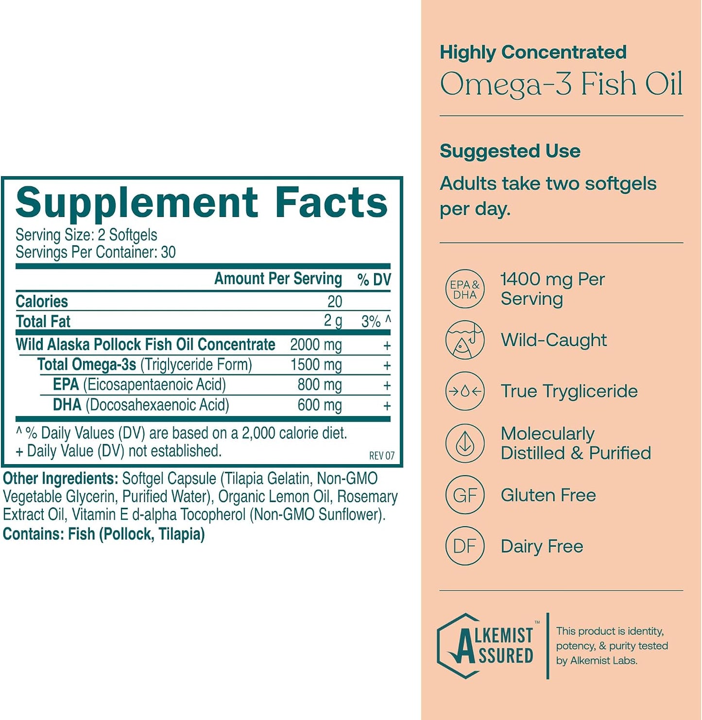 True Grace One Daily Women’s Multivitamin 40+ (30 Vegan Tablets) & Omega-3 Fish Oil (60 Softgels) - Gluten free, Soy-free, Organic - 30-Day Supply of Each - görsel 4