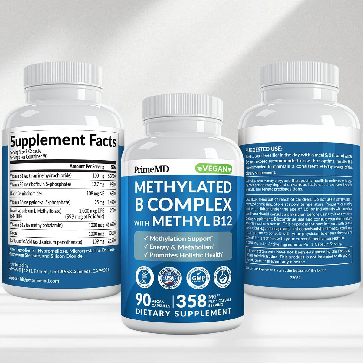 PrimeMD Methylated B Complex with – Energy Production: B vitamins play a crucial role in converting food into – Image 9
