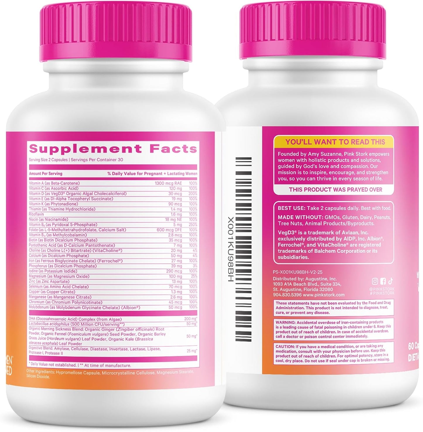 Pink Stork Premium Prenatal Vitamins for Women, 60 Capsules - görsel 9