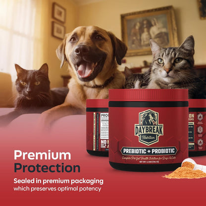 Daybreak Nutrition Probiotics for Cats & Dogs - 6 Billion CFU Prebiotic & Probiotic Powder - 8 Strains - Gut Health – Image 5