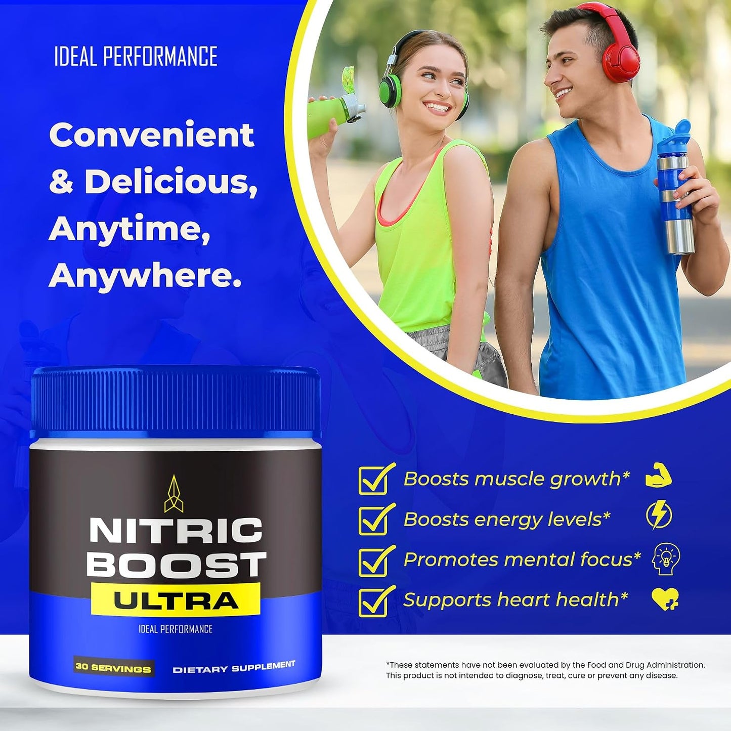 Nitric Boost Ultra Powder - Official Formula to Support Energy Levels and Blood Flow (1 Pack) - görsel 5