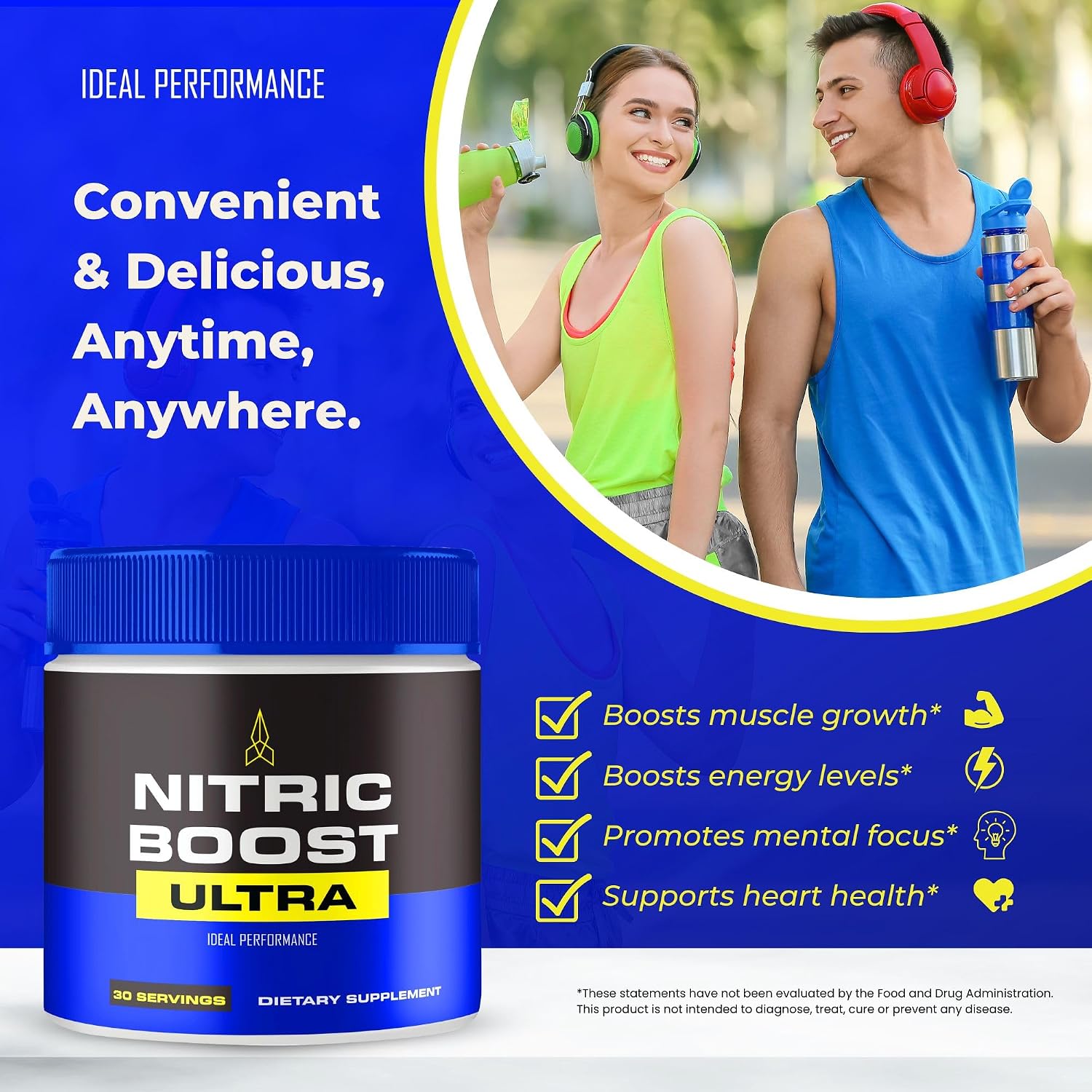 Nitric Boost Ultra Powder - Official Formula to Support Energy Levels and Blood Flow (1 Pack) - görsel 5