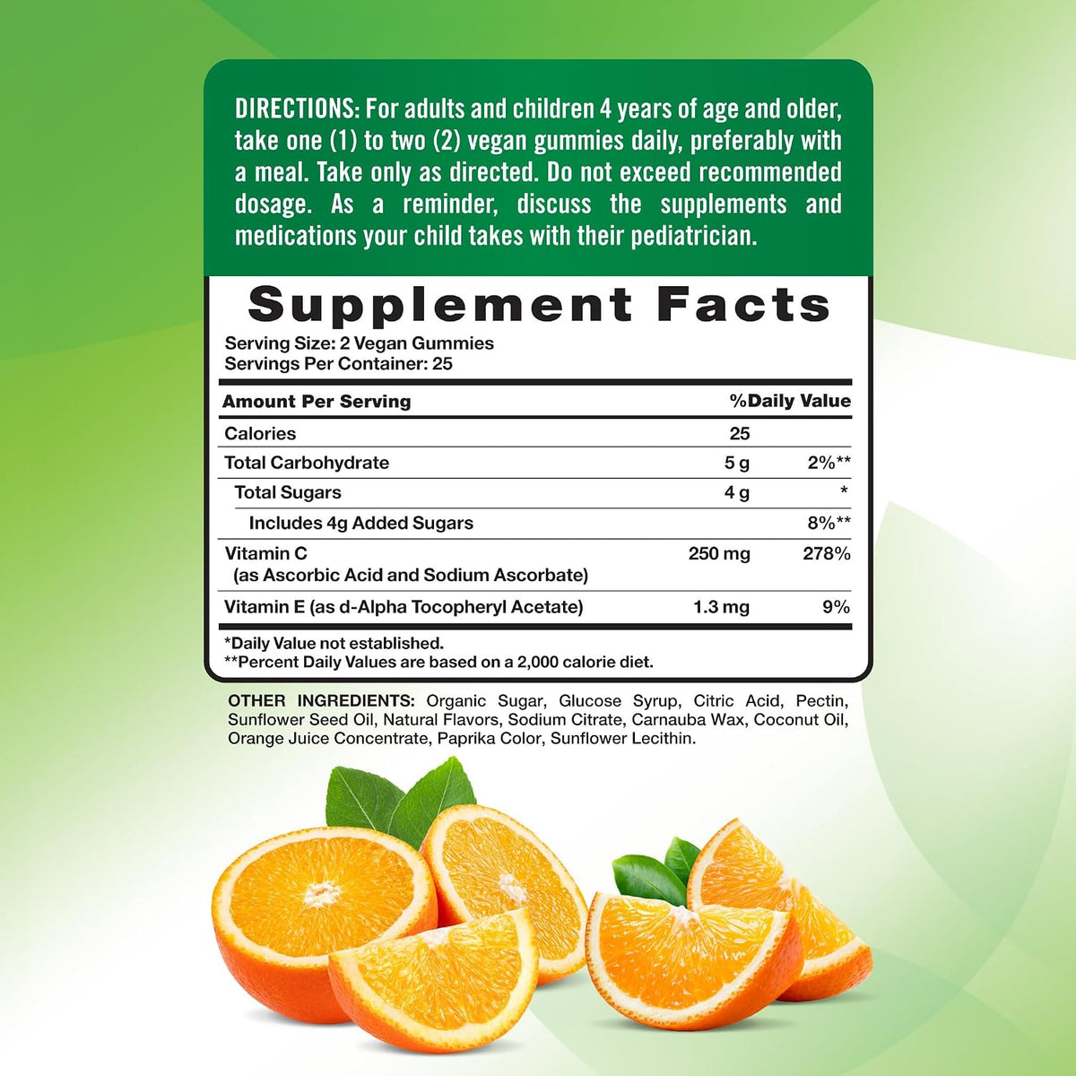 Nature's Truth Vitamin C Gummies with Vitamin E, Orange Flavour - 50 Count – Image 2