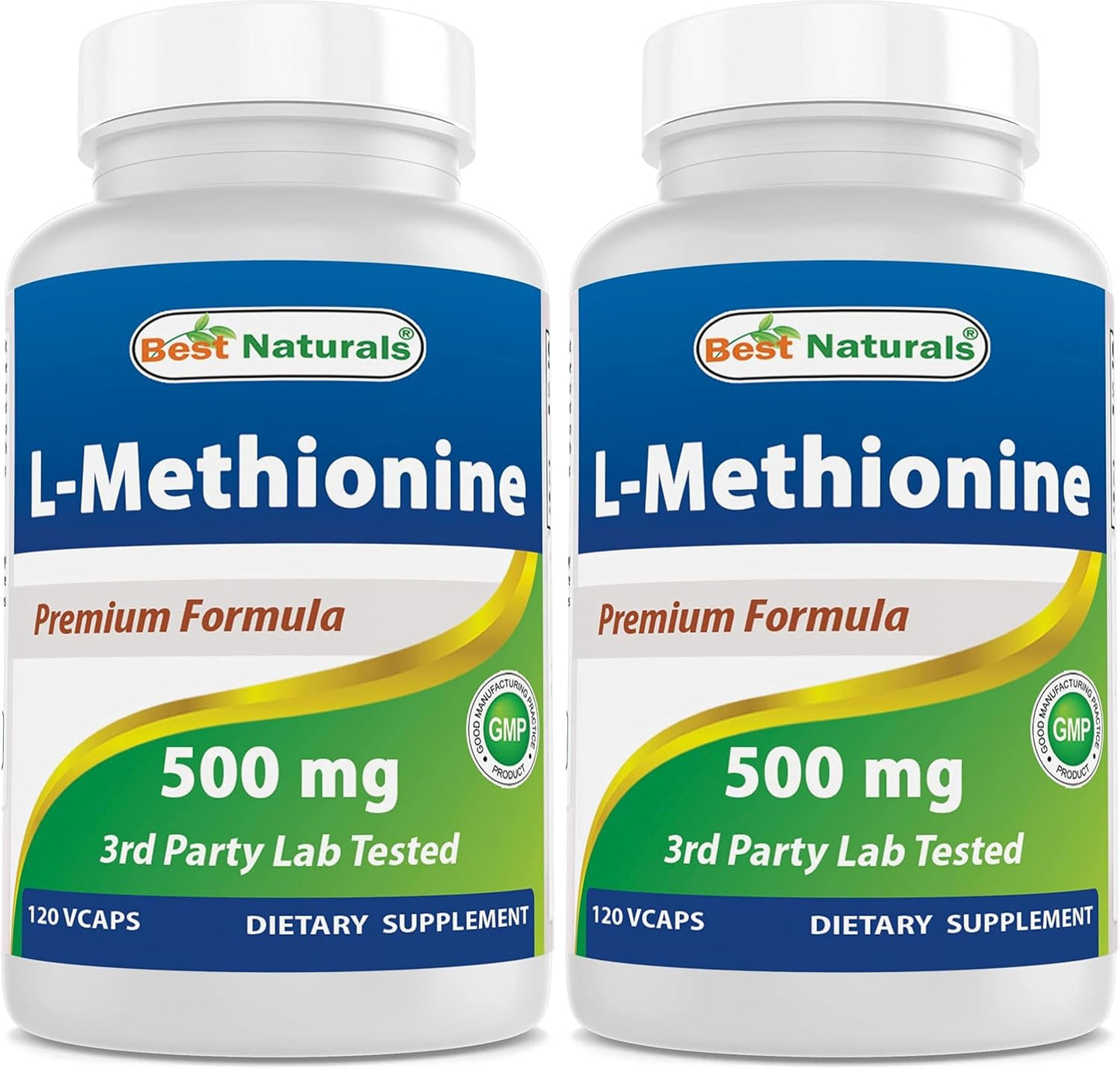 Best Naturals L-Methionine 500 mg 120 Vegetarian Capsules - görsel 8
