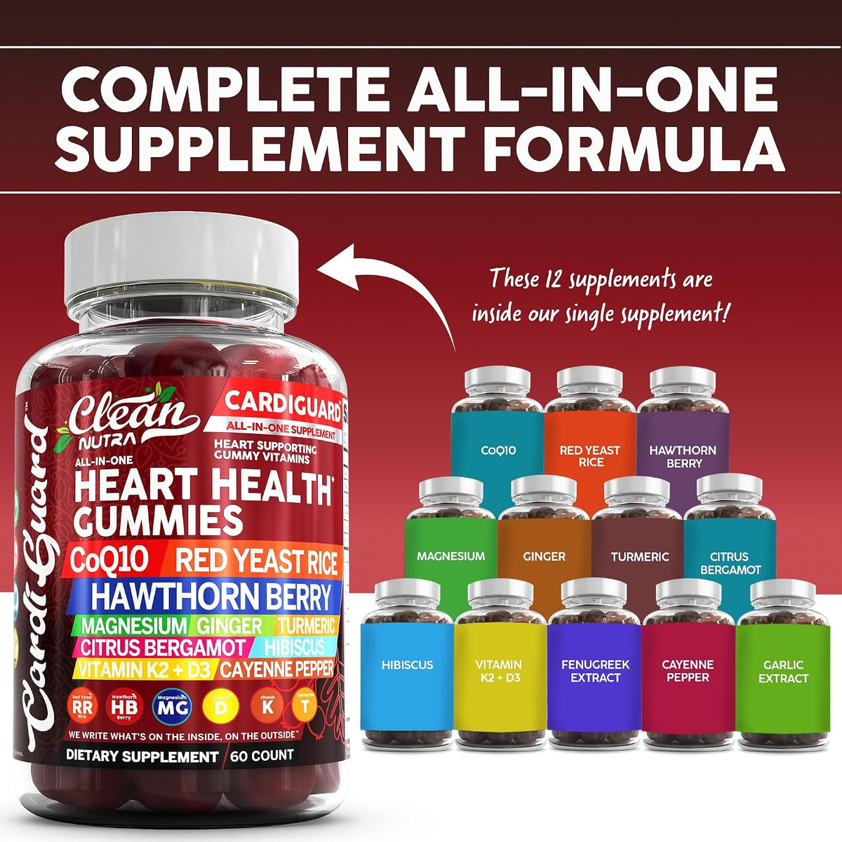 Clean Nutraceuticals CardiGuard - CoQ10 – Red Yeast Rice: Contains monacolin K, traditionally used in Chinese – Image 2
