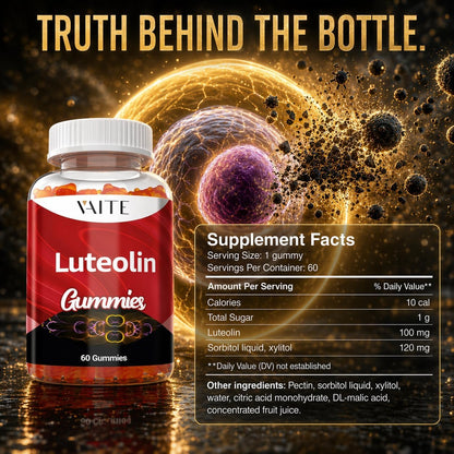 Luteolin 100mg Supplement - Vegan, Non-GM, – Antioxidant protection: As an antioxidant, luteolin fights free – Image 3