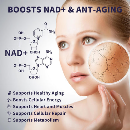 Women's's NAD Liquid Supplement, Pure 500mg Liposomal NAD – Cell Regeneration, Energy & Metabolism Support, Vegan, – Image 5