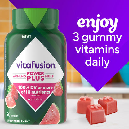 vitafusion Power Plus Women's’s Multivitamin – Bone health: Vitamin D3 contributes to strong, healthy bones.* – Image 7