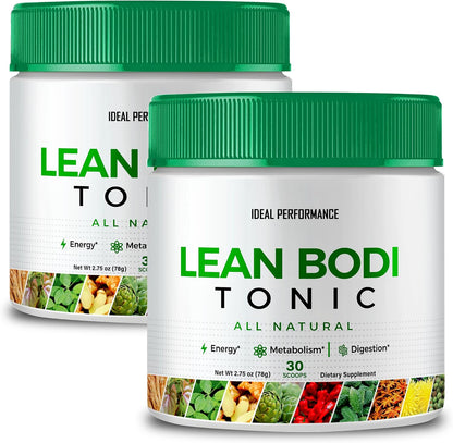 Lean Bodi Tonic Powder Official Formula - Maximum Strength with Vitamin B6 and BCAA (2 Pack)