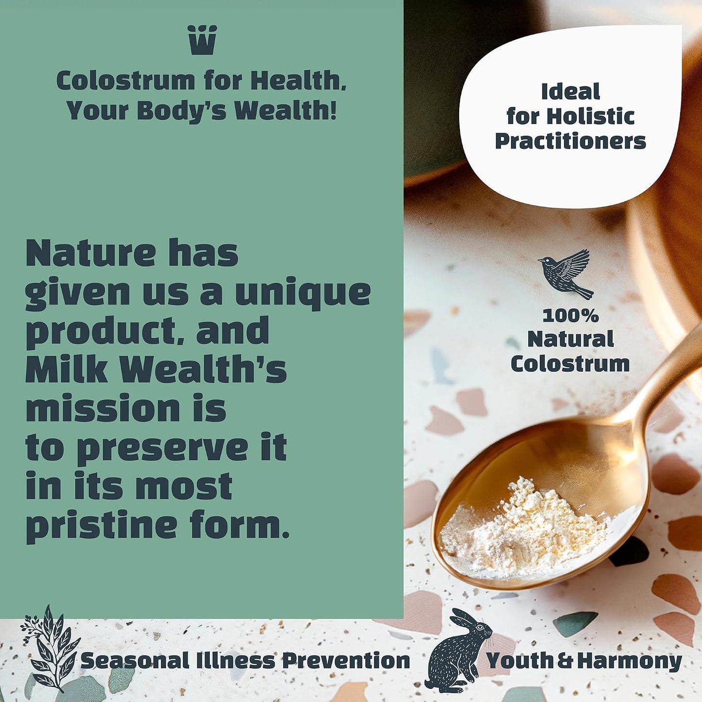Milk Wealth™ Freeze-Dried Bovine Colostrum Powder – Immune & Gut Health Support, Grass-Fed, Unflavoured (25 Single-Serve Packets) - görsel 3