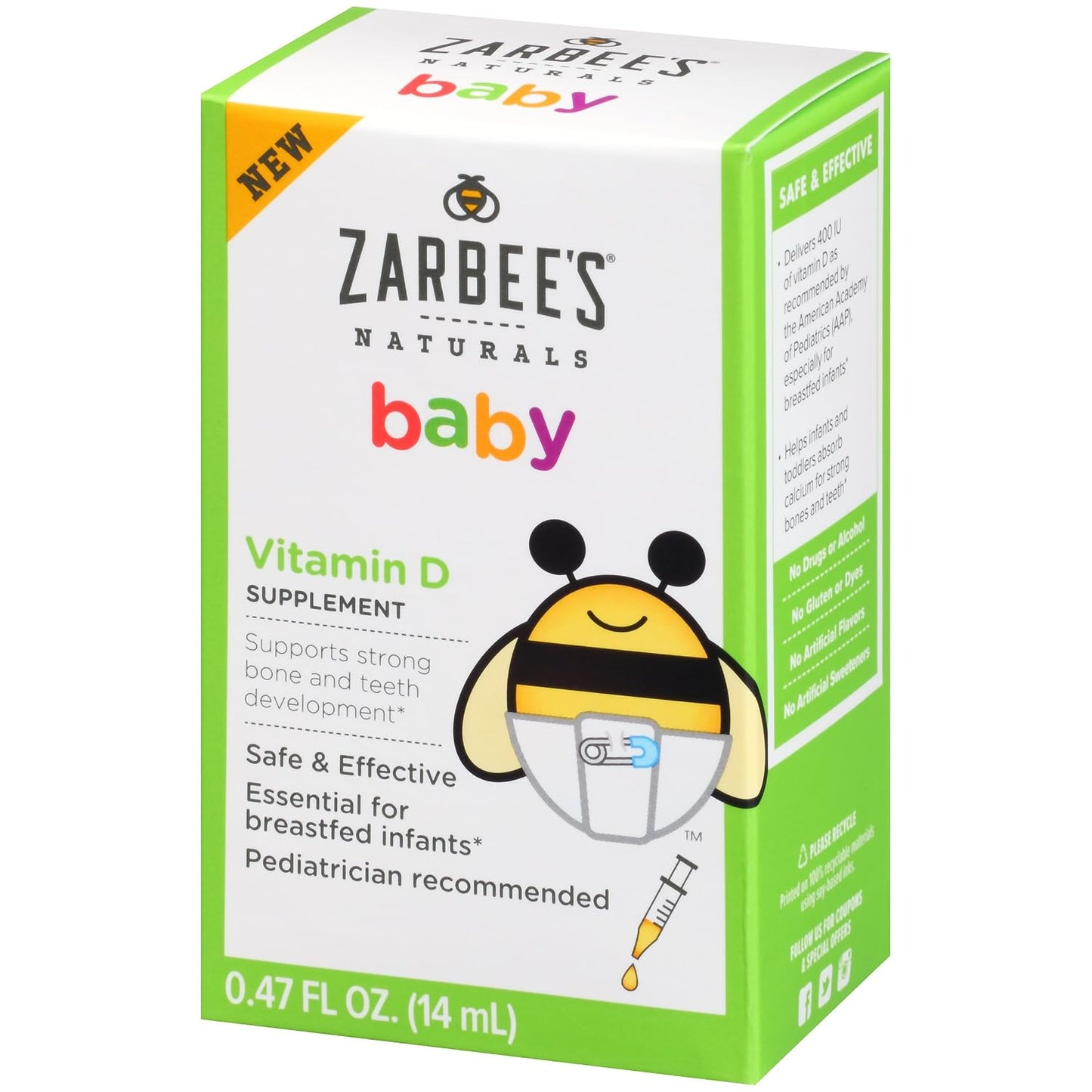Zarbee's Naturals Baby Vitamin D Supplement, 14 mL - görsel 1