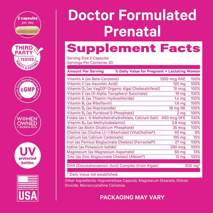 Pink Stork Total Prenatal Vitamins with DHA - Mint, 3 Month Supply – Image 4