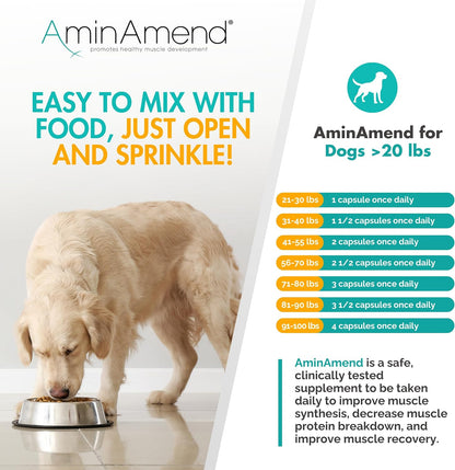 AminAmend Dog Muscle Supplement for Large Breeds – CaHMB & Vitamin D3 (30 Count) – Image 7