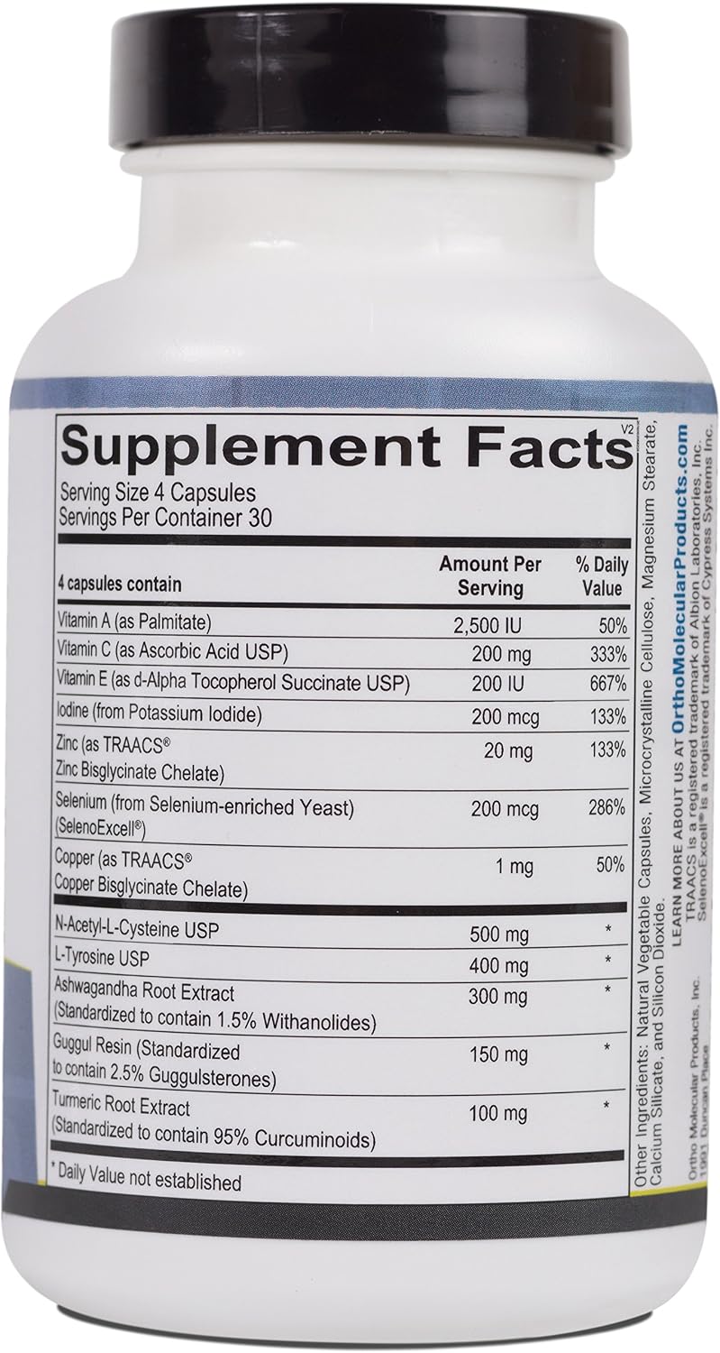 Ortho Molecular - Thyrotain - 120 Capsules - görsel 2