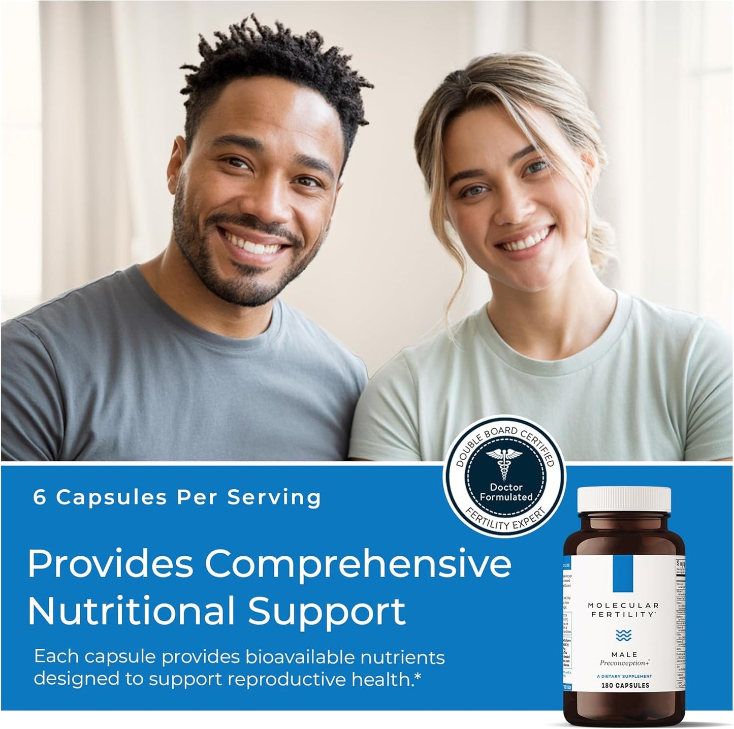 Molecular Fertility Male Preconception+ – Fertility Supplement for Men (30-Day Supply) - görsel 6