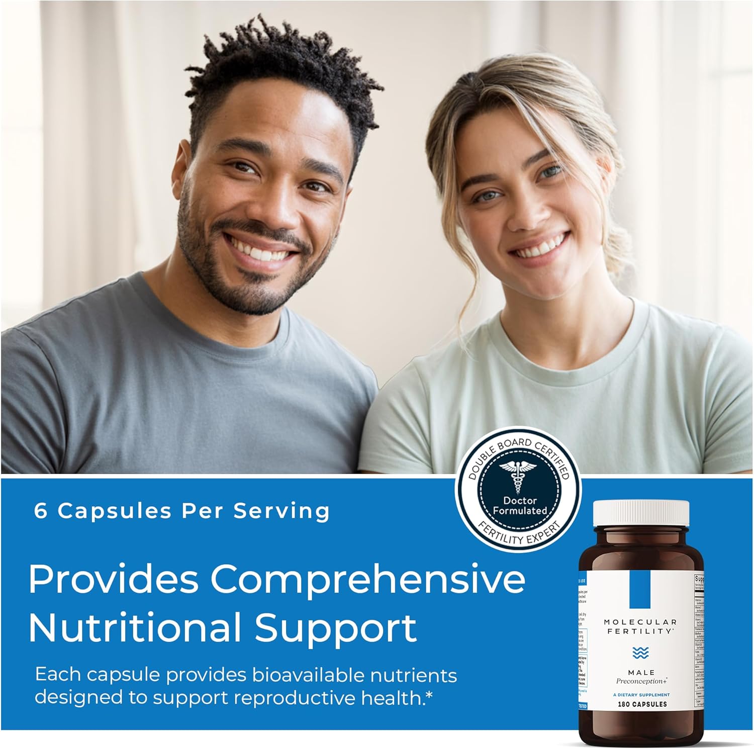 Molecular Fertility Male Preconception+ – Fertility Supplement for Men (30-Day Supply) - görsel 6