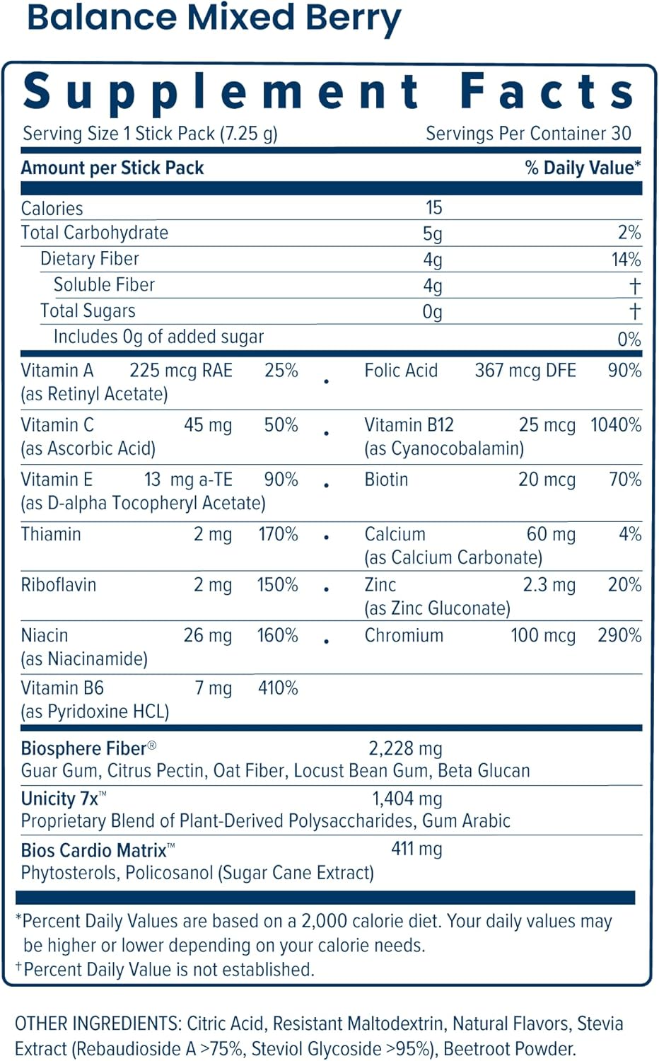 Unicity Balance Mixed Berry Stick Packs (30 Sachets) – Image 2