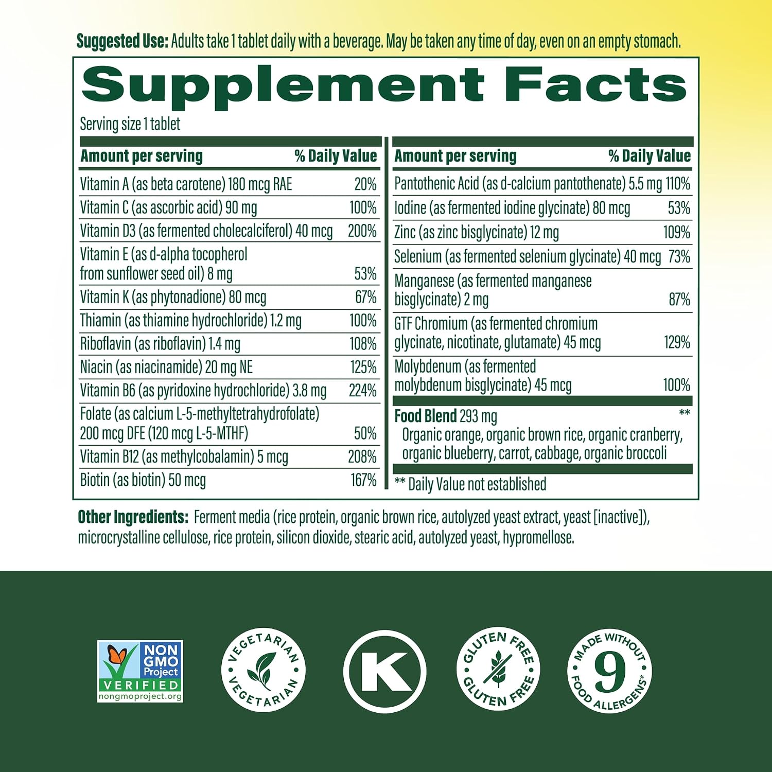 MegaFood Men 55+ One Daily Multivitamin – Methylated B12, Vitamin D3, C & Zinc - görsel 2