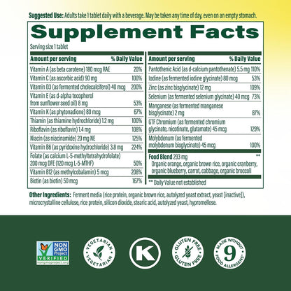 MegaFood Men 55+ One Daily Multivitamin – Methylated B12, Vitamin D3, C & Zinc