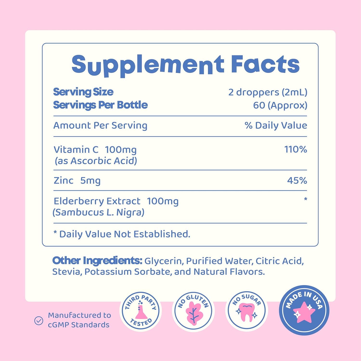JoySpring Vitamin C and Zinc for Kids – Elderberry Liquid Supplement, 120 ml (60 Servings) - görsel 7