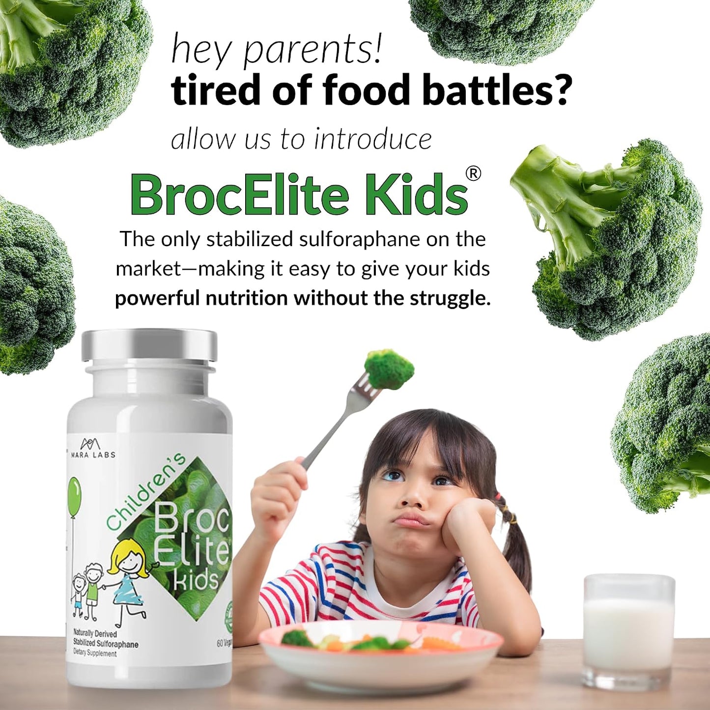 BrocElite Kids Broccoli Supplement with Stabilised Sulforaphane – 60 Vegan Capsules - görsel 3