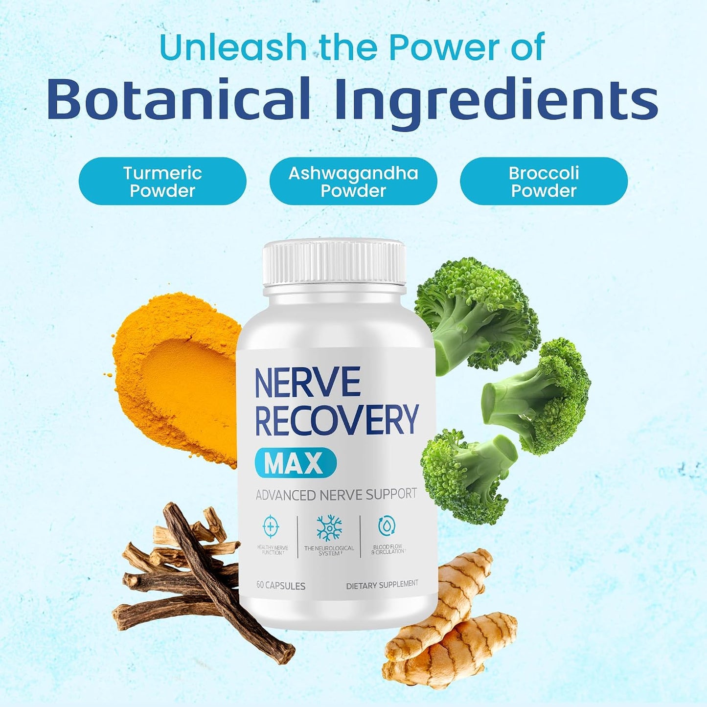 Nerve Recovery Max - Advanced Nerve Support Supplement with Vitamin D3 & Alpha Lipoic Acid, Non-GM, 30-Day Supply - görsel 4