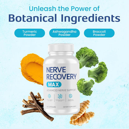 Nerve Recovery Max - Advanced Nerve Support Supplement with Vitamin D3 & Alpha Lipoic Acid, Non-GM, 30-Day Supply