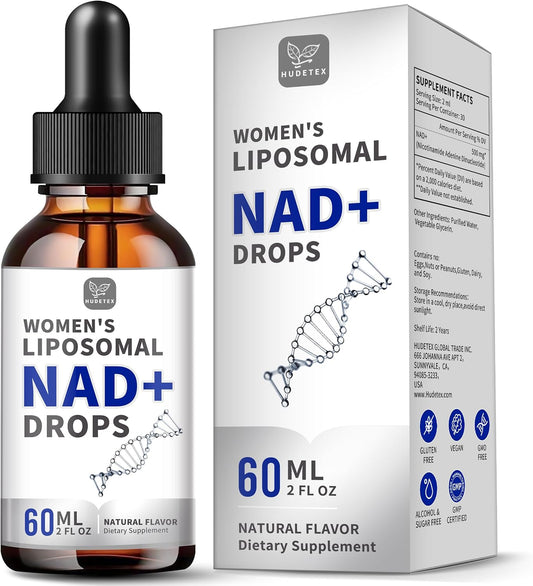 Women's's NAD Liquid Supplement, 500mg Liposomal NAD – Cellular Energy Support, Vegan & Sugar-free – Image 1
