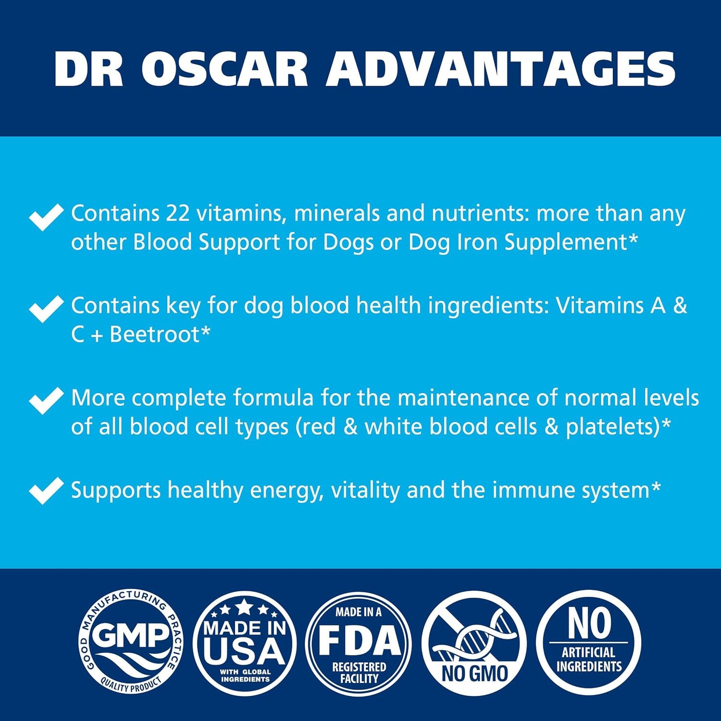 3in1 Blood Aid, Immunity & Energy for Dogs – Iron Supplement with 22-in-1 Formula, 120 Tablets - görsel 5