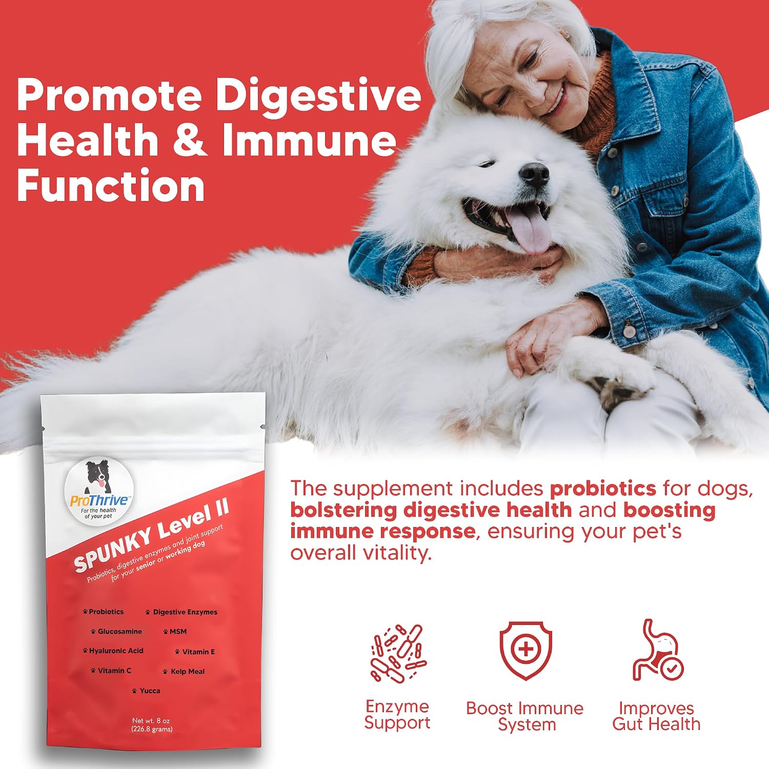 Equerry's Spunky Level II Formulated Probiotics for Dogs 227g - görsel 2