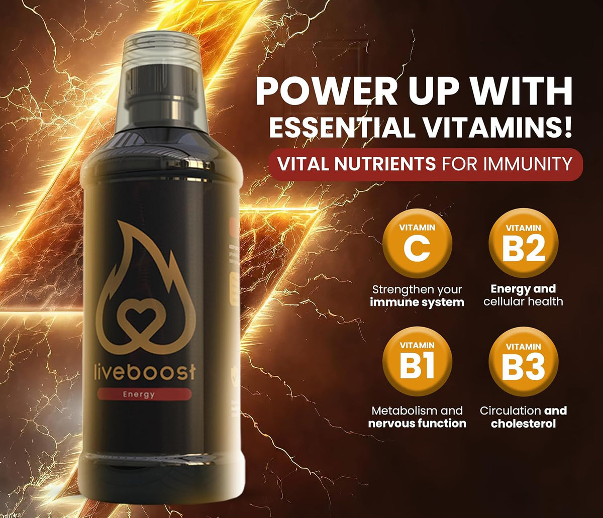LIVEBOOST Fast Acting Liquid Supplement for Men and Women's - Natural Ingredients, Supports Energy and Circulation, 480ml – Image 6