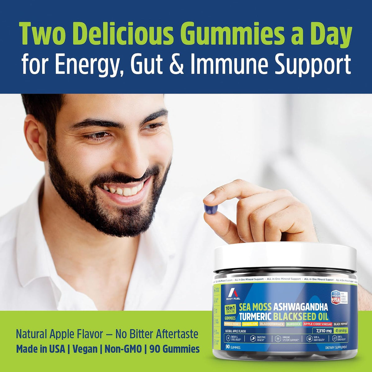Sea Moss Gummies, 10-in-1 Formula, 90 Count – Certifications: Vegan, non-GM, and sugar-free options suit many – Image 9