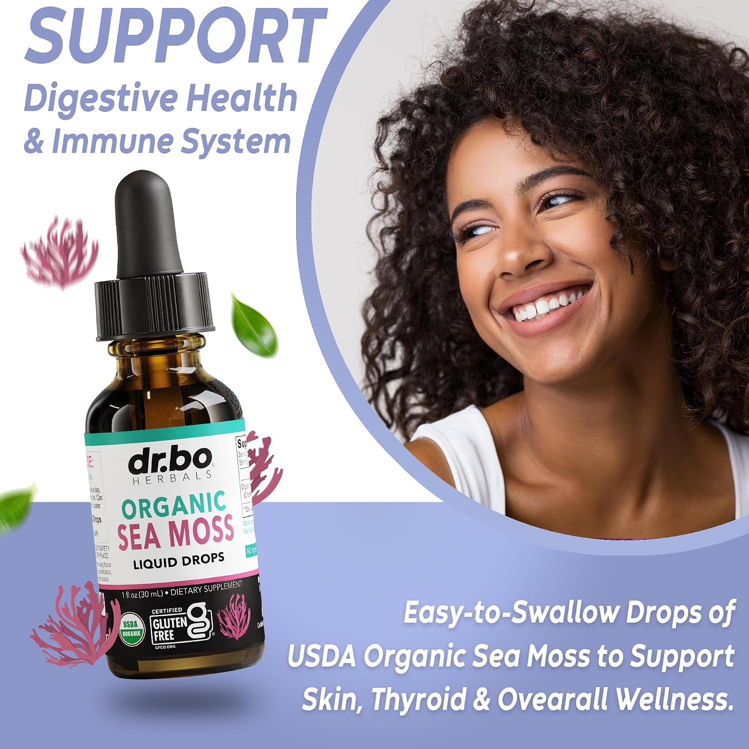 Irish Sea Moss Liquid Drops – Organic, Vegan, Non-GM, Extra Strength - görsel 3