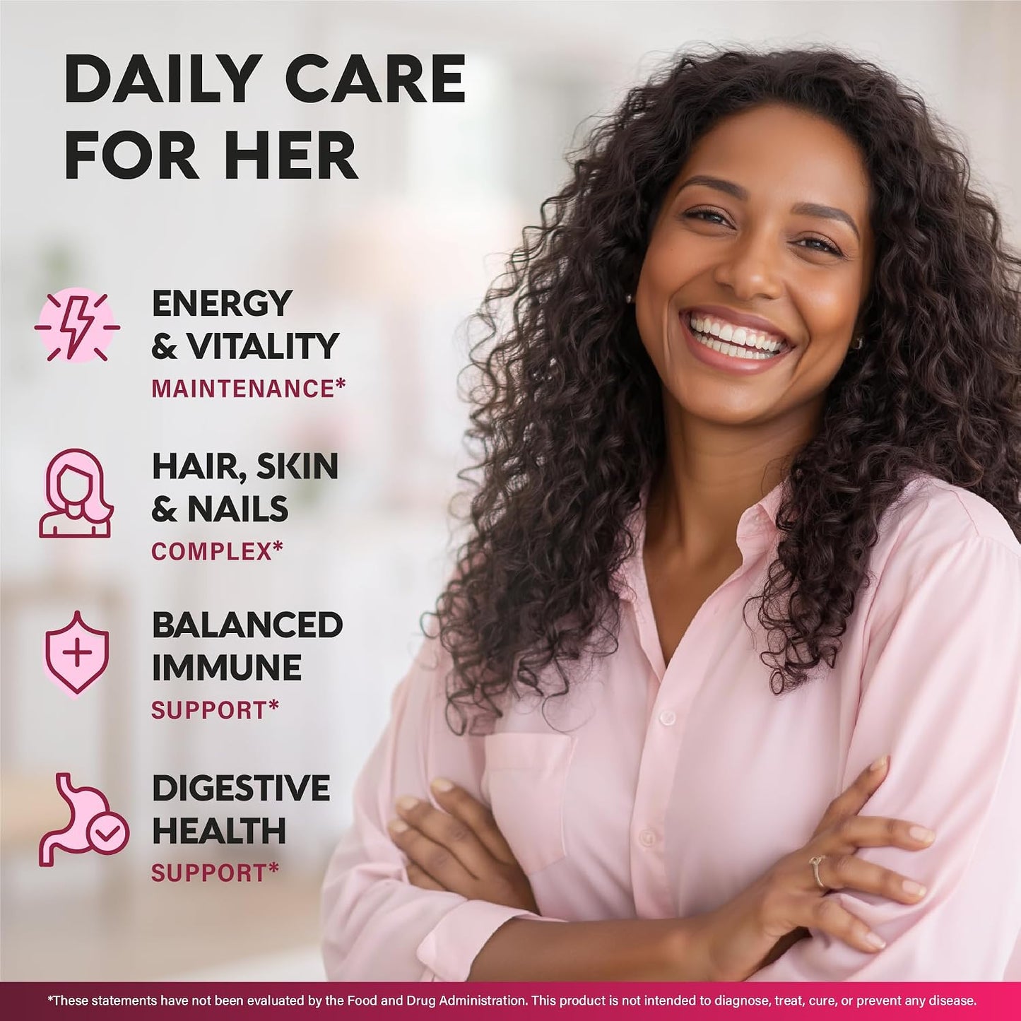 NUTRAHARMONY Women's's Multivitamin 47-in-1 with B-Complex, Whole Foods and Beauty Complex - 90 Capsules - görsel 3