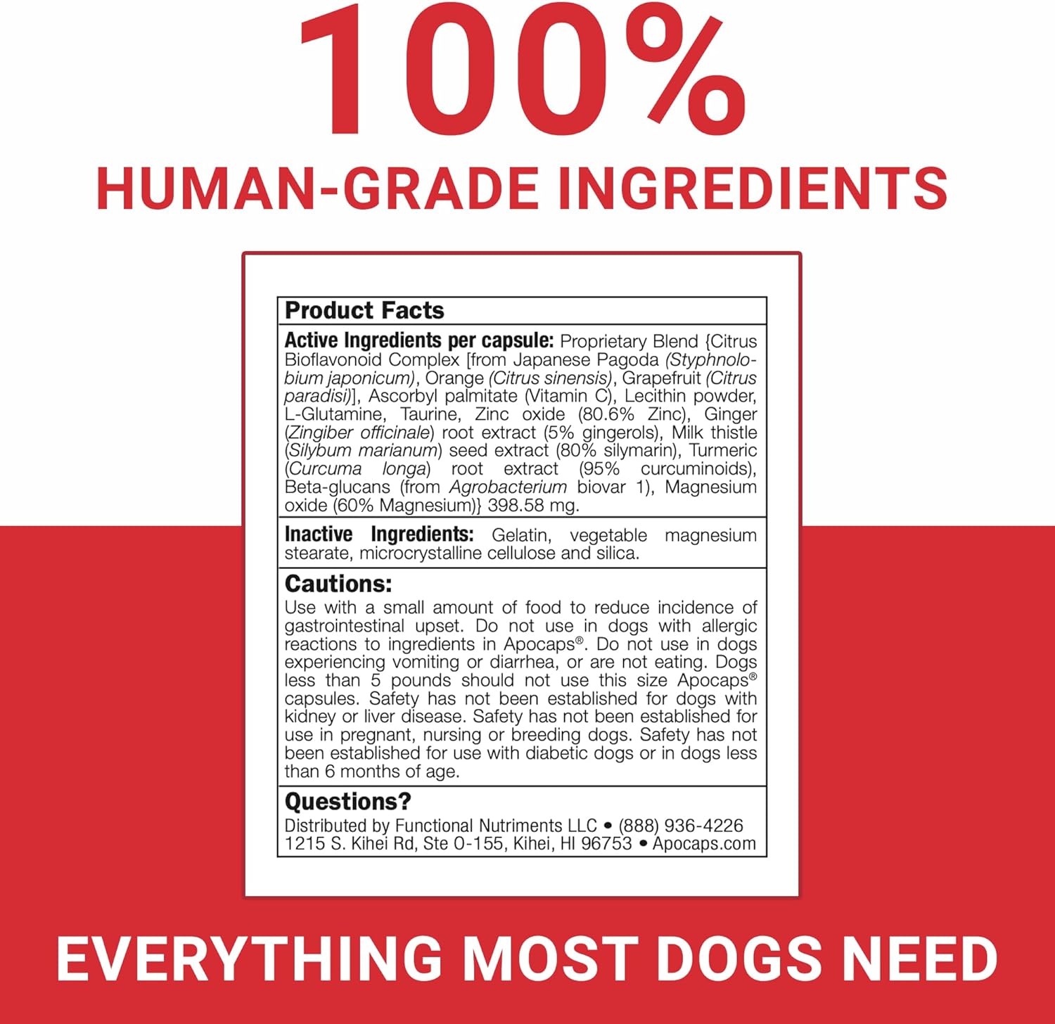 Apocaps CX Vet-Formulated Apoptogen Formula for Dogs - Milk Thistle, Turmeric, Apigenin & Luteolin - Supports Normal Apoptosis, Immune & Liver Function - Senior Dogs - 90 Capsules - görsel 6