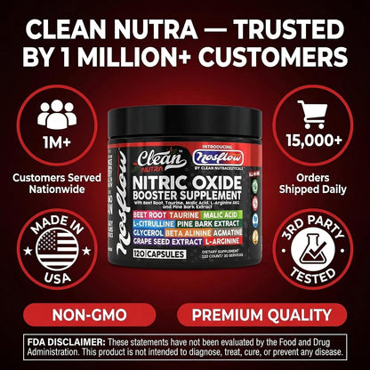 NosFlow Nitric Oxide Supplement for Men and Women's