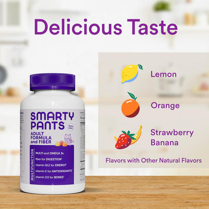 SmartyPants Fibre Supplement & Multivitamin Gummies, 180 Count (30-Day Supply)
