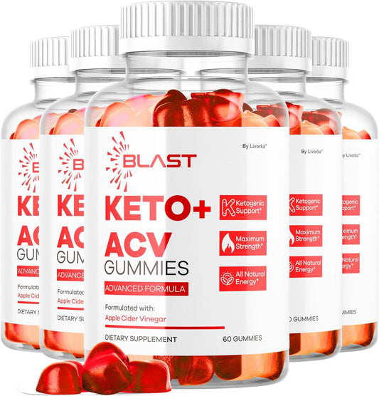 Blast Keto ACV Gummies (5-Pack) – 300 – Digestive Health: ACV is traditionally used to promote healthy digestion. – Image 1